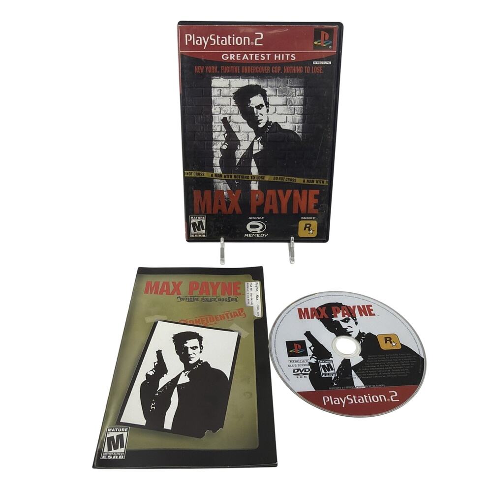 Max Payne Sony PlayStation 2 PS2 Greatest Hits CIB Complete Tested Working